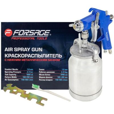 Forsage Pistolet Lakierniczy Natryskowy Dysza Zbiornik 1000ml DO MALOWANIA Forsage Pistolet Lakierniczy Natryskowy Dysza Zbiornik 1000ml DO MALOWANIA