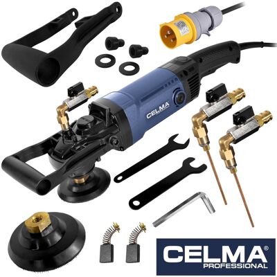 Polerka do kamienia na mokro 1600W CELMA Professional PRAw 130D 110V 1750 obr/min 7m kabla Polerka do kamienia na mokro 1600W CELMA Professional PRAw 130D 110V 1750 obr/min 7m kabla