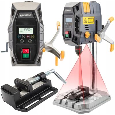 Powermat PRECYZYJNA WIERTARKA STOŁOWA KOLUMNOWA LASER + LCD Powermat PRECYZYJNA WIERTARKA STOŁOWA KOLUMNOWA LASER + LCD