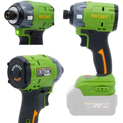 PROCRAFT PS22 Zakrętarka Udarowa Akumulatorowa Bezszczotkowa 1/4 HEX 230Nm 20V Korpus PROCRAFT PS22 Zakrętarka Udarowa Akumulatorowa Bezszczotkowa 1/4 HEX 230Nm 20V Korpus