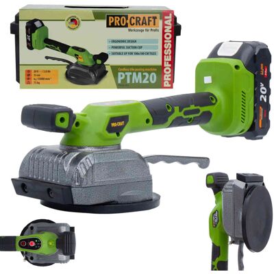PROCRAFT PTM201BC Przyssawka wibracyjna akumulatorowa 130mm 75kg 1x2.0Ah 20V Walizka PROCRAFT PTM201BC Przyssawka wibracyjna akumulatorowa 130mm 75kg 1x2.0Ah 20V Walizka