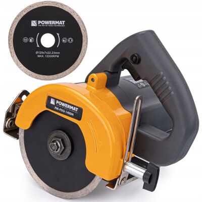 Powermat Przecinarka Tarczowa Do Płytek Gresu 1400W 125Mm Powermat Przecinarka Tarczowa Do Płytek Gresu 1400W 125Mm