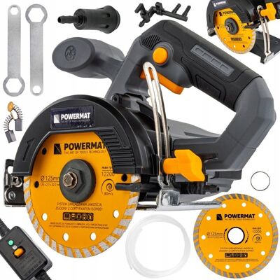 Powermat PRZECINARKA TARCZOWA DO PŁYTEK GRESU GLAZURY KAMIENIA NA WODĘ 1400W 125MM Powermat PRZECINARKA TARCZOWA DO PŁYTEK GRESU GLAZURY KAMIENIA NA WODĘ 1400W 125MM