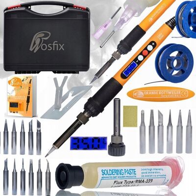Rosfix Zestaw Lutowniczy 10w1 – Lutownica Orange Rottweiler z 18 Grotami Cyna 0,8mm, Topnik RMA-223, Walizka 253x213x72mm Rosfix Zestaw Lutowniczy 10w1 – Lutownica Orange Rottweiler z 18 Grotami Cyna 0,8mm, Topnik RMA-223, Walizka 253x213x72mm