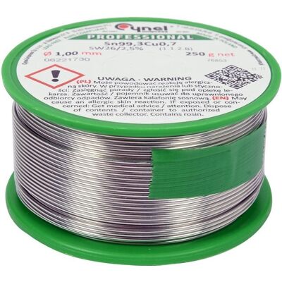 Cynel Spoiwo, Drut Lutowniczy Z Topnikiem 1,0Mm, 250G Cynel Spoiwo, Drut Lutowniczy Z Topnikiem 1,0Mm, 250G