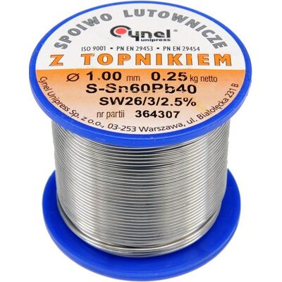 Spoiwo lutownicze sn60pb40 1,0/250 76811 Cynel Spoiwo lutownicze sn60pb40 1,0/250 76811 Cynel