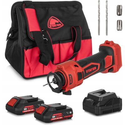 Stayer Frezarka do Płyt Gk Akumulatorowa 18v 28000 Obr/min Aku 2ah + Torba Stayer Frezarka do Płyt Gk Akumulatorowa 18v 28000 Obr/min Aku 2ah + Torba