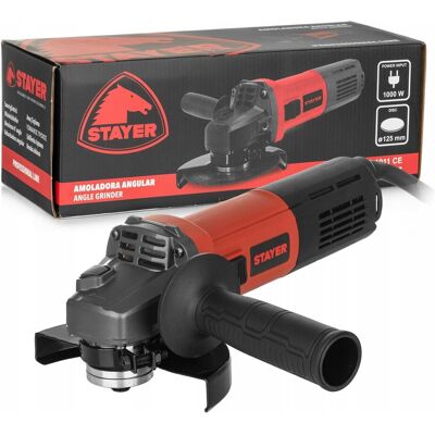 Stayer Szlifierka Kątowa 125mm 1000w Regulacja Obrotów Kompaktowa Stayer Szlifierka Kątowa 125mm 1000w Regulacja Obrotów Kompaktowa