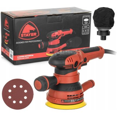 Stayer Szlifierka Mimośrodowa 125mm 300w 6 Biegów 4000–12000 Obr/min Ro125 Stayer Szlifierka Mimośrodowa 125mm 300w 6 Biegów 4000–12000 Obr/min Ro125