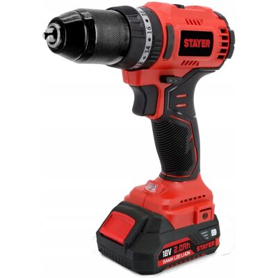 Stayer Wiertarko-Wkrętarka Bezszczotkowa Udarowa 50nm 18v 2x 2ah Walizka Stayer Wiertarko-Wkrętarka Bezszczotkowa Udarowa 50nm 18v 2x 2ah Walizka