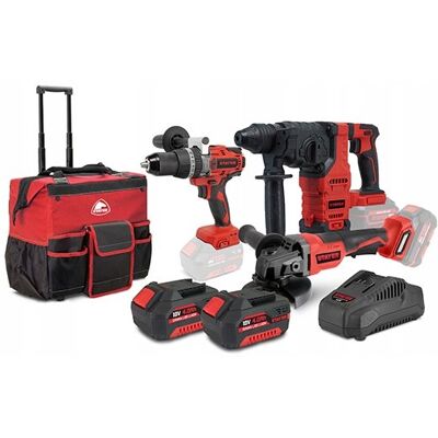 Stayer Zestaw Szlifierka Kątowa Wkrętarka Młotowiertarka Sds+ 18v 2x4,0ah Stayer Zestaw Szlifierka Kątowa Wkrętarka Młotowiertarka Sds+ 18v 2x4,0ah