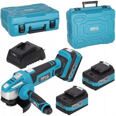 SZLIFIERKA KĄTOWA DEDRA SAS+ALL 18V akumulatorowa 2x4Ah 125mm ZESTAW SZLIFIERKA KĄTOWA DEDRA SAS+ALL 18V akumulatorowa 2x4Ah 125mm ZESTAW