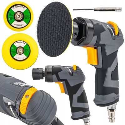 Powermat SZLIFIERKA MIMOŚRODOWA POLERKA PNEUMATYCZNA KĄTOWA 1/4' 6BAR 2PADY 50/75 MM Powermat SZLIFIERKA MIMOŚRODOWA POLERKA PNEUMATYCZNA KĄTOWA 1/4' 6BAR 2PADY 50/75 MM