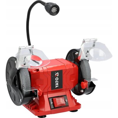 YATO SZLIFIERKA STOŁOWA DWUTARCZOWA DO OSTRZENIA 150W PODWÓJNA 125mm LAMPKA LED YATO SZLIFIERKA STOŁOWA DWUTARCZOWA DO OSTRZENIA 150W PODWÓJNA 125mm LAMPKA LED