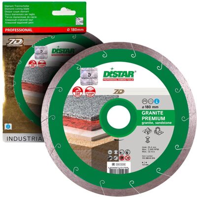 Aristar Tarcza diamentowa 180mm Distar GRANITE PREMIUM 1A1R do cięcia na mokro Aristar Tarcza diamentowa 180mm Distar GRANITE PREMIUM 1A1R do cięcia na mokro