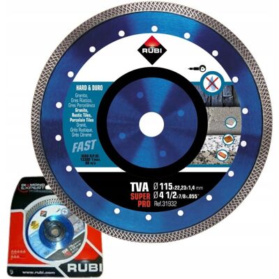 Tarcza diamentowa do gresu 115 x 22,2 mm Rubi SuperPro TVA 31932 Tarcza diamentowa do gresu 115 x 22,2 mm Rubi SuperPro TVA 31932