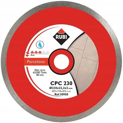 Tarcza Diamentowa Rubi Cpc 230 Gres 25,4 22,2 Mm 30958 Tarcza Diamentowa Rubi Cpc 230 Gres 25,4 22,2 Mm 30958