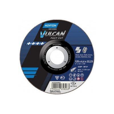 Norton - A30S-125X6.4 - Stal/Linox - Dysk ścierny Norton - A30S-125X6.4 - Stal/Linox - Dysk ścierny