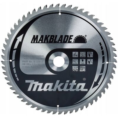 Tarcza tnąca MAKITA MAKBLADE 305x30mm 60 zębów B-32817 Tarcza tnąca MAKITA MAKBLADE 305x30mm 60 zębów B-32817