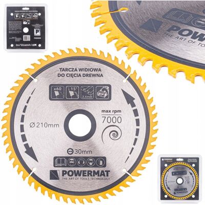 Powermat Tarcza Widiowa Do Drewna Piły Piła 210 X 30 Mm 60Z Powermat Tarcza Widiowa Do Drewna Piły Piła 210 X 30 Mm 60Z