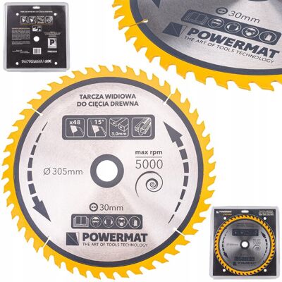 Powermat Tarcza Widiowa Do Drewna Piły Piła 305 X 30 Mm 48Z Powermat Tarcza Widiowa Do Drewna Piły Piła 305 X 30 Mm 48Z