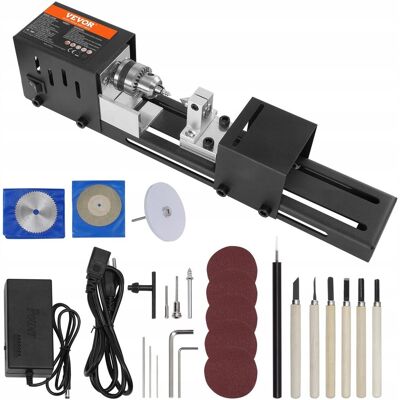 Vevor TOKARKA DO DREWNA MINI LATHE 96W MAKS ŚREDNICA TOCZENIA 70 MM PRĘDKOŚĆ Vevor TOKARKA DO DREWNA MINI LATHE 96W MAKS ŚREDNICA TOCZENIA 70 MM PRĘDKOŚĆ