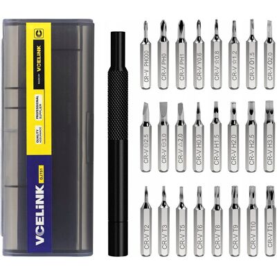 Inny producent VCELINK Zestaw Precyzyjnych Śrubokrętów 25w1 Magnetyczny Do Elektroniki Inny producent VCELINK Zestaw Precyzyjnych Śrubokrętów 25w1 Magnetyczny Do Elektroniki