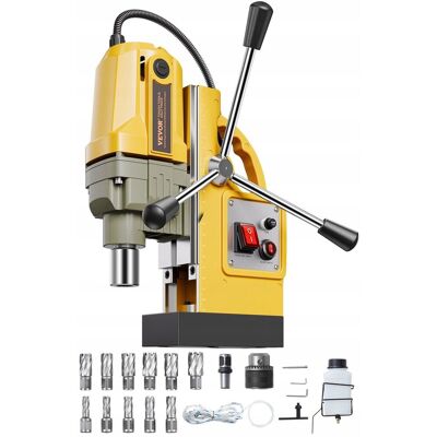 Vevor WIERTARKA MAGNETYCZNA 1400 W 50 mm 12500 N z 11 wiertłami 800 obr/min Vevor WIERTARKA MAGNETYCZNA 1400 W 50 mm 12500 N z 11 wiertłami 800 obr/min