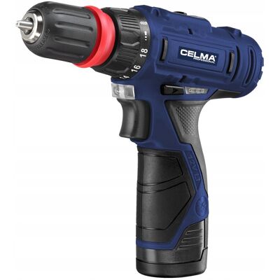 Wiertarko-wkrętarka akumulatorowa 12V CELMA Professional WAK-Li 12GEO 2x2Ah 32Nm ładowarka walizka Wiertarko-wkrętarka akumulatorowa 12V CELMA Professional WAK-Li 12GEO 2x2Ah 32Nm ładowarka walizka