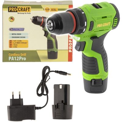Wiertarko-wkrętarka Procraft PA12PRO silnik bezszczotkowy 22 Nm 2 biegi Wiertarko-wkrętarka Procraft PA12PRO silnik bezszczotkowy 22 Nm 2 biegi