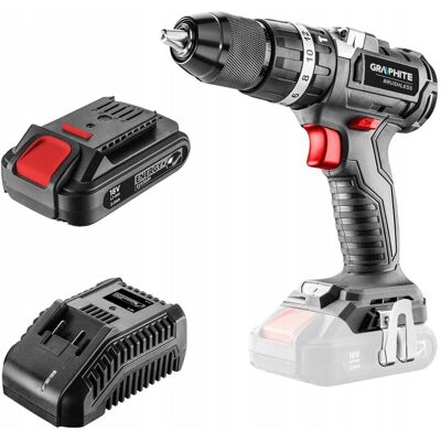 Wiertarko Wkrętarka Udar Bezszczotkowa + Akumulator 2Ah+ Ładowarka GRAPHITE Wiertarko Wkrętarka Udar Bezszczotkowa + Akumulator 2Ah+ Ładowarka GRAPHITE