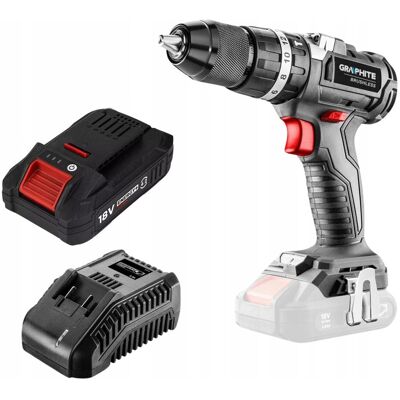 Wiertarko Wkrętarka Udar Bezszczotkowa + Akumulator 4Ah+ Ładowarka GRAPHITE Wiertarko Wkrętarka Udar Bezszczotkowa + Akumulator 4Ah+ Ładowarka GRAPHITE
