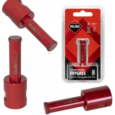 Wiertło diamentowe RUBI do porcelany - M14 - 12mm - Głębokość 30mm Wiertło diamentowe RUBI do porcelany - M14 - 12mm - Głębokość 30mm