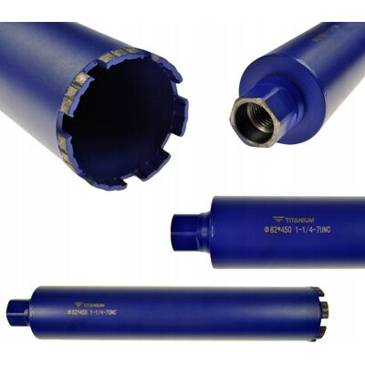 Wiertło diamentowe koronka wiertnica do betonu 244x450mm 1 1/4 UNC TITANIUM Wiertło diamentowe koronka wiertnica do betonu 244x450mm 1 1/4 UNC TITANIUM