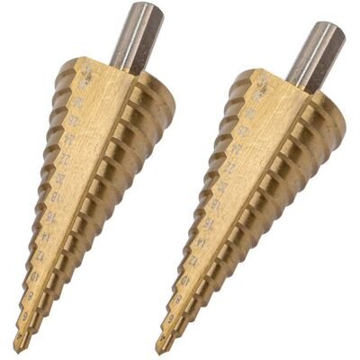 Forsage WIERTŁO WIERTŁA STOŻKOWE STOPNIOWE CHOINKOWE DO METALU DREWNA 2 EL 4-32mm Forsage WIERTŁO WIERTŁA STOŻKOWE STOPNIOWE CHOINKOWE DO METALU DREWNA 2 EL 4-32mm