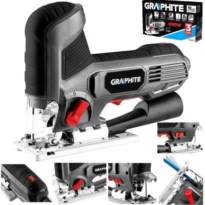 GRAPHITE Wyrzynarka drewna metalu 600W ilość suwów 800-3000 GRAPHITE Wyrzynarka drewna metalu 600W ilość suwów 800-3000