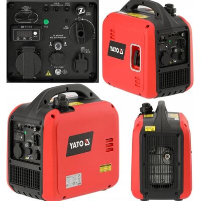 YATO AGREGAT PRĄDOTWÓRCZY 2kW PRZENOŚNY GENERATOR INWERTOROWY 230V 2000W YATO AGREGAT PRĄDOTWÓRCZY 2kW PRZENOŚNY GENERATOR INWERTOROWY 230V 2000W