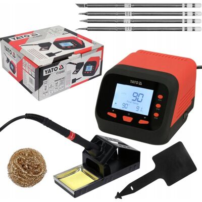Yato Stacja Lutownicza 75W Na Grot T12 Wyświetlacz Lcd Funkcja Autosleep Yato Stacja Lutownicza 75W Na Grot T12 Wyświetlacz Lcd Funkcja Autosleep