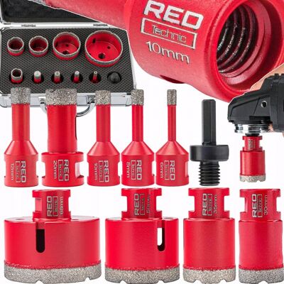 Powermat Zestaw 9 OTWORNIC Koronek 6-68 mm Otwornica Diamentowa Adapter HEX M14 Powermat Zestaw 9 OTWORNIC Koronek 6-68 mm Otwornica Diamentowa Adapter HEX M14