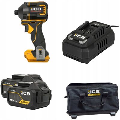 Zestaw JCB Zakrętarka Udarowa JCB 18V 230Nm + 2x Akumulator 5.0 Ah Zestaw JCB Zakrętarka Udarowa JCB 18V 230Nm + 2x Akumulator 5.0 Ah