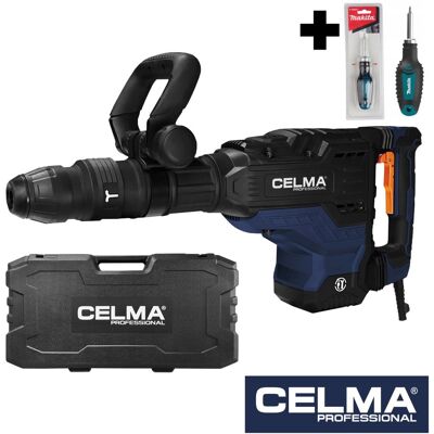 Zestaw Młot wyburzeniowy CELMA Professional PRWg 45GEO 1700W SDS-MAX 45J + wkrętak MAKITA Zestaw Młot wyburzeniowy CELMA Professional PRWg 45GEO 1700W SDS-MAX 45J + wkrętak MAKITA