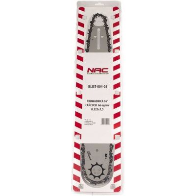 Zestaw NAC do piły spalinowej Prowadnica 16 40 cm + Łańcuch 66 ogniw 0.325x1.5 Zestaw NAC do piły spalinowej Prowadnica 16 40 cm + Łańcuch 66 ogniw 0.325x1.5