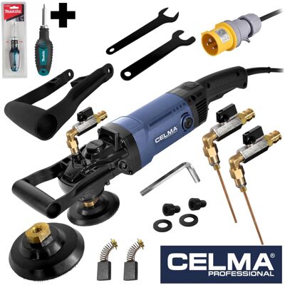 Zestaw Polerka do kamienia na mokro CELMA Professional PRAw 130D 1600W 110V 1750 obr + wkrętak MAKITA Zestaw Polerka do kamienia na mokro CELMA Professional PRAw 130D 1600W 110V 1750 obr + wkrętak MAKITA