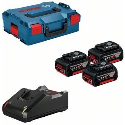 Bosch ZESTAW STARTOWY 18V 3*5.0AH + ŁADOWARKA + L-BOXX Bosch ZESTAW STARTOWY 18V 3*5.0AH + ŁADOWARKA + L-BOXX
