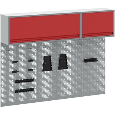 vidaXL - Szafka narzędziowa naścienna - Czerwona - Tool Cabinet vidaXL - Szafka narzędziowa naścienna - Czerwona - Tool Cabinet