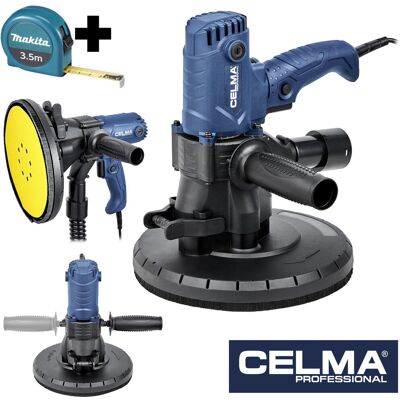 Zestaw Szlifierka do gipsu CELMA Professional PRBs 225GEO 850W 225mm + miara MAKITA 3,5m Zestaw Szlifierka do gipsu CELMA Professional PRBs 225GEO 850W 225mm + miara MAKITA 3,5m