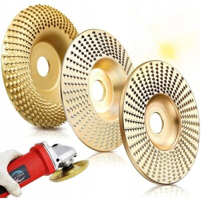 ZREE 3 SZT TARCZE SZLIFIERSKIE DO DREWNIA 100MM WOLFRAM OTWÓR 22,2MM DO RZEŹBIENIA ZREE 3 SZT TARCZE SZLIFIERSKIE DO DREWNIA 100MM WOLFRAM OTWÓR 22,2MM DO RZEŹBIENIA