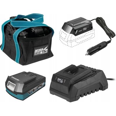 Inny producent DEDRA ZESTAW AKUMULATOR 2Ah ŁADOWARKA SAMOCHODOWA TORBA SAS+ALL DED7030G10 / Dedra Inny producent DEDRA ZESTAW AKUMULATOR 2Ah ŁADOWARKA SAMOCHODOWA TORBA SAS+ALL DED7030G10 / Dedra