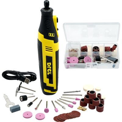DREL Mini szlifierka akumulatorowa multitool +60 akcesoriów grawerka DREL Mini szlifierka akumulatorowa multitool +60 akcesoriów grawerka