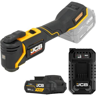 JCB Professional 18V Multitool Wielofunkcyjne Ładowarka 4,5A Akumulator 2Ah JCB Professional 18V Multitool Wielofunkcyjne Ładowarka 4,5A Akumulator 2Ah